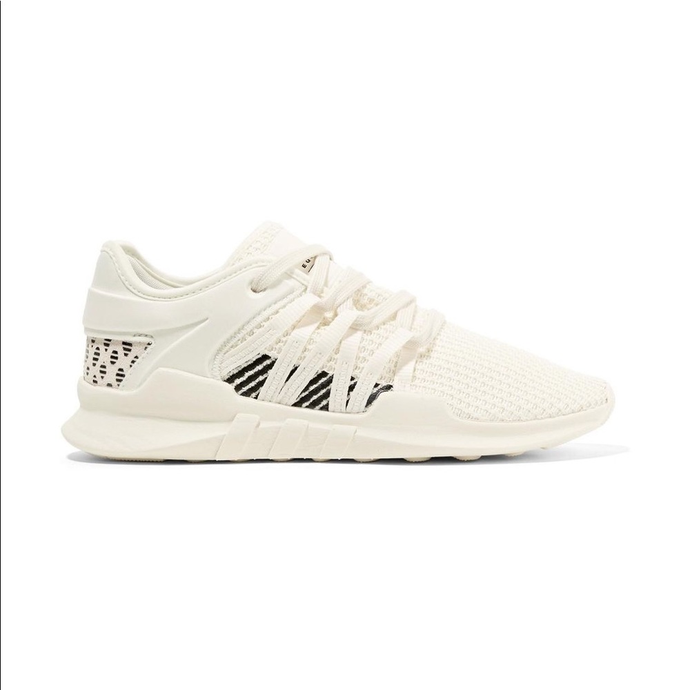 Women's White Eqt Racing Adv Stretch-knit sneaker